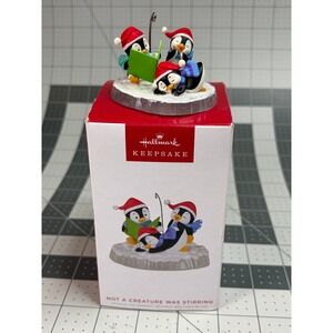 Hallmark Keepsake 2022 Not a Creature Was Stirring Penguin Christmas Ornament